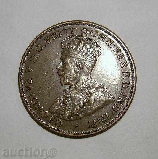 Αυστραλία 1 σεντ 1918 εξαιρετικό σπάνιο νόμισμα με τιμή 200.00 BGN | € 102.26 Αυστραλία 1 σεντ 1918 εξαιρετικό σπάνιο νόμισμα με τιμή 200.00 BGN | € 102.26