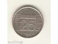 +Холандия  25 цента    1986 г.