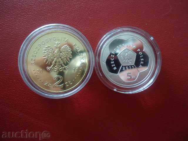2 and 5 zloty 2013 football club Polonia Warsaw silver - 5 2 and 5 zloty 2013 football club Polonia Warsaw silver - 5