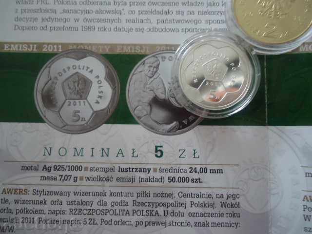 2 and 5 zloty 2013 football club Polonia Warsaw silver - 7 2 and 5 zloty 2013 football club Polonia Warsaw silver - 7