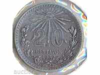 Mexic 20 centavos 1937, monede de argint