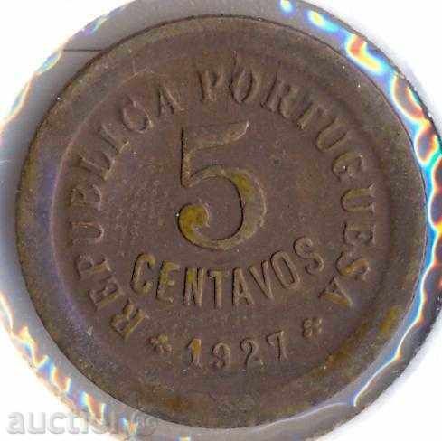 Portugalia 5 centavos 1927