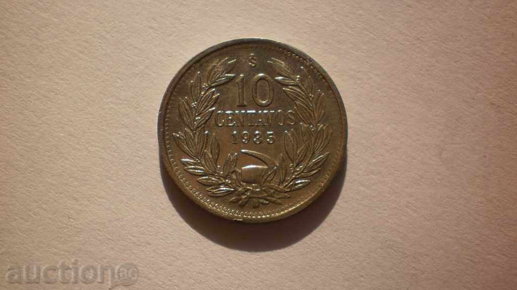Чили 10 Центаво 1935 Рядка Монета с цена € 3.07 | 6.00 лв.