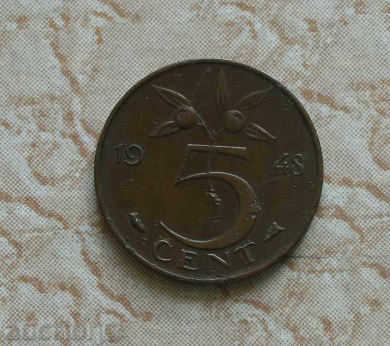 5 σεντς 1948 Ολλανδία