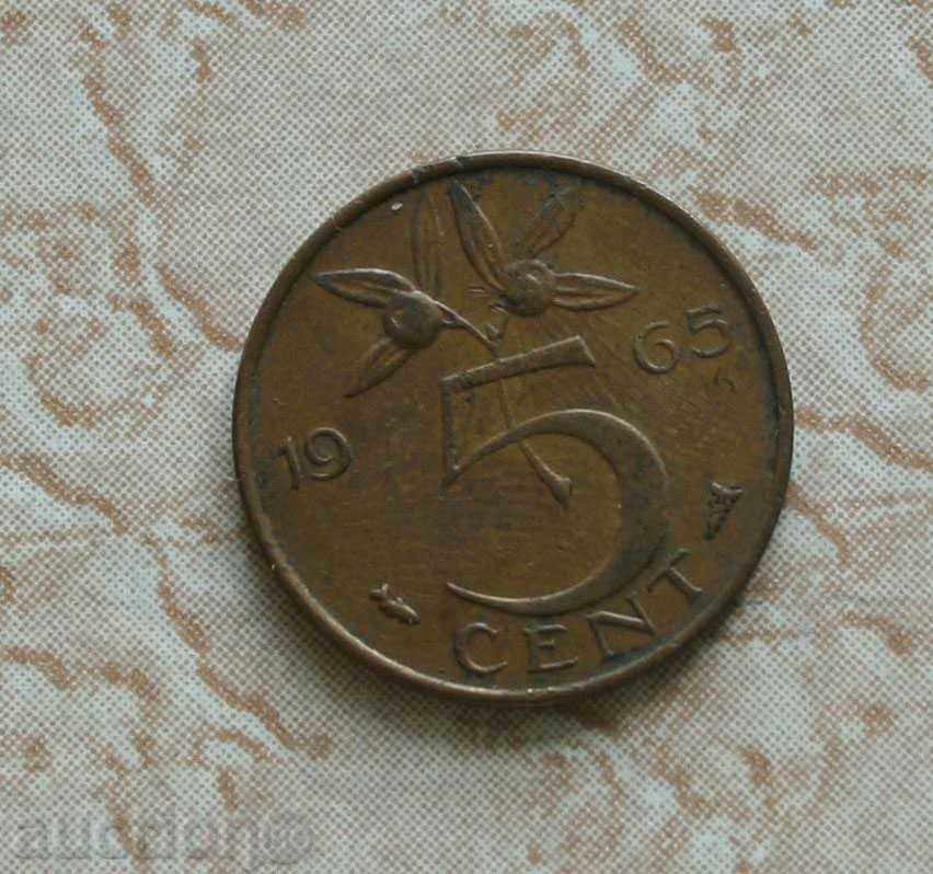 5 цента 1965  Холандия