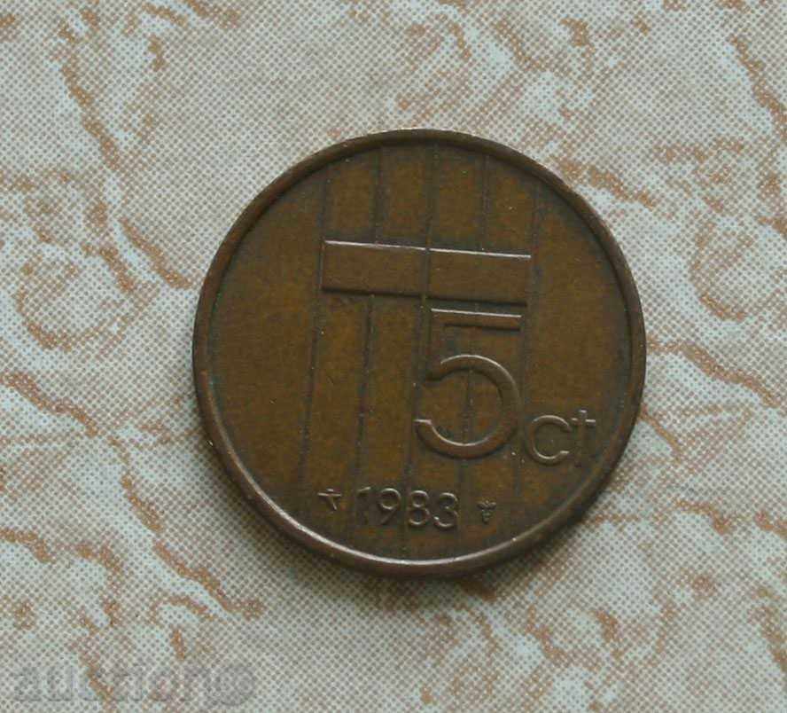 5 цента 1983  Холандия