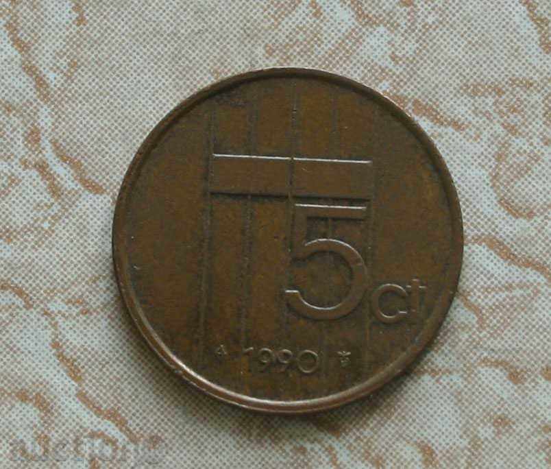 5 cenți 1990 Olanda