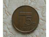 5 cenți 1990 Olanda