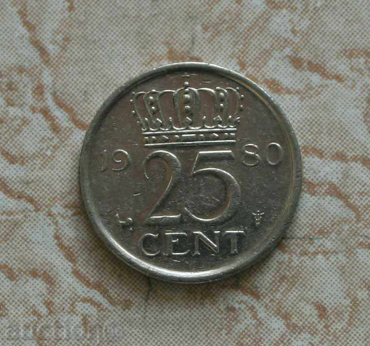 25 cents 1980 The Netherlands
