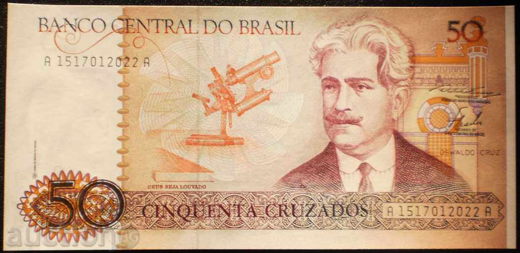 Brazilia bancnotei 50 Kruzao 1987 UNC bancnotei rare cu preț € 2.05 | 4.01 BGN