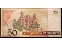 Brazilia bancnotei 50 Kruzao 1987 UNC bancnotei rare