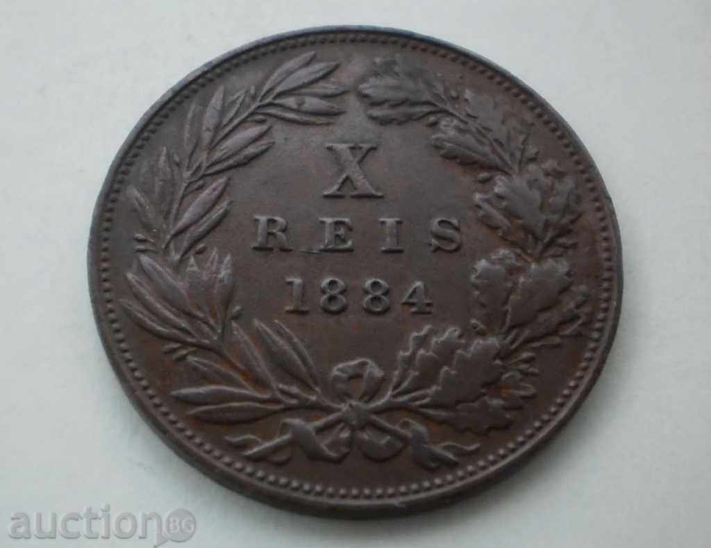 Χ REIS 1884 της Πορτογαλίας Λουίς I