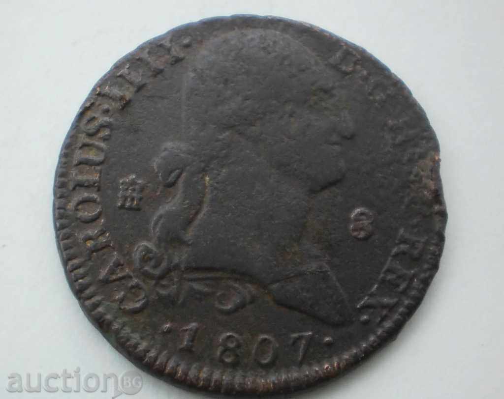 8 Marvedi 1807 Spania CAROLUS IIII cu preț € 10.23 | 20.01 BGN 8 Marvedi 1807 Spania CAROLUS IIII cu preț € 10.23 | 20.01 BGN