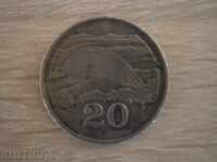 20  цента 1987 ,Зимбабве, 77m