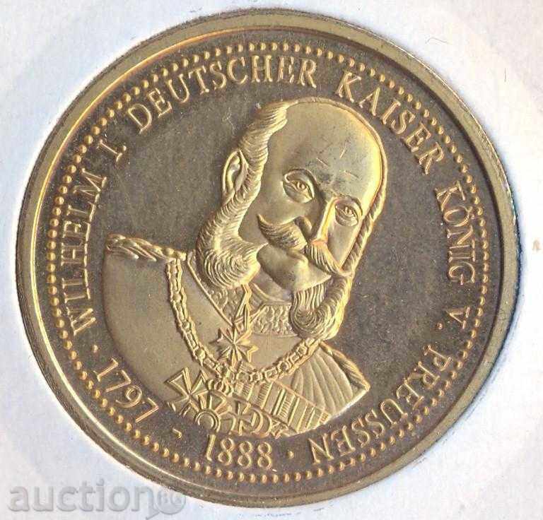 Medalie Prusia, 30 mm., Cu aur