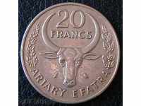 20 Franc 1971 FAO, Madagascar