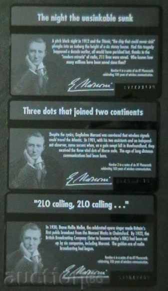 Lot of 3 phone cards, United Kingdom with price 5.00 BGN | € 2.56