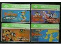 Lot de 4, Marea Britanie cartelelor telefonice