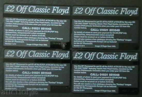 Lot of 4 phone cards, United Kingdom with price 6.00 BGN | € 3.07