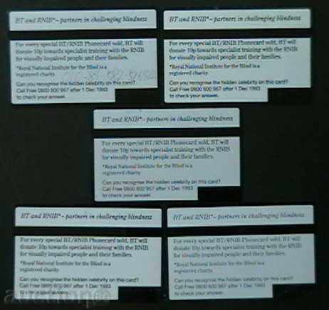 Παρτίδα 5 τηλεκάρτες, Ηνωμένο Βασίλειο με τιμή 7.00 BGN | € 3.58 Παρτίδα 5 τηλεκάρτες, Ηνωμένο Βασίλειο με τιμή 7.00 BGN | € 3.58