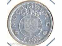 Portuguese Mozambique 5 peso 1960, silver coin