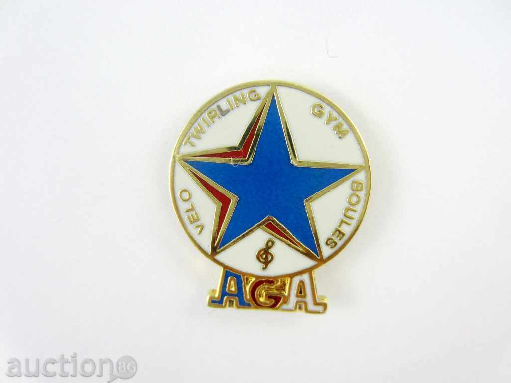 AMERICAN ENAMEL BADGE-GILT with price 3.50 BGN | € 1.79 AMERICAN ENAMEL BADGE-GILT with price 3.50 BGN | € 1.79