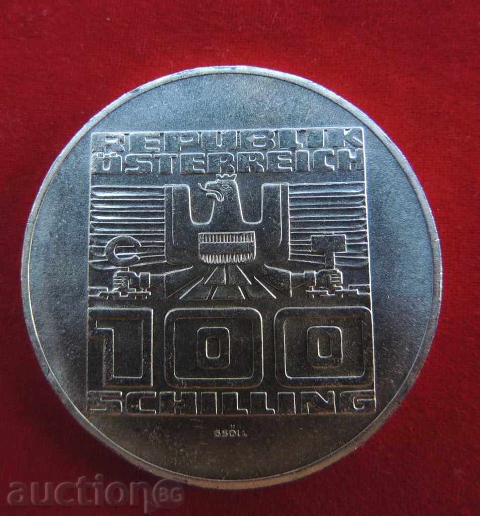 100 Schilling Austria Silver 1976