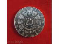 25 Shillings Austria Silver 1962 QUALITY