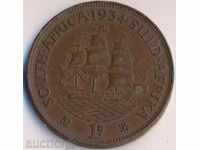South Africa 1 penny 1934 year