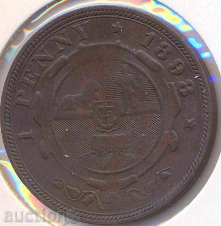 South Africa 1 cent 1898 year