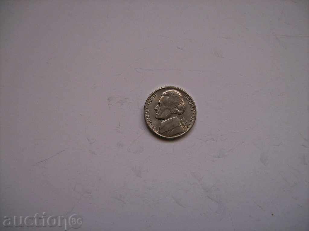 5 cenți SUA în 1984 cu preț € 0.30 | 0.59 BGN