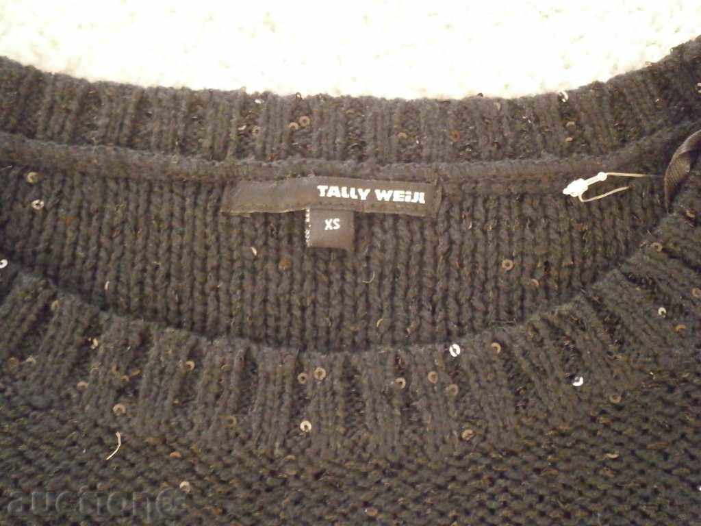 Доставка на Черна машинно плетена блуза T A L L Y W E I J L, нова, разм Доставка на Черна машинно плетена блуза T A L L Y W E I J L, нова, разм