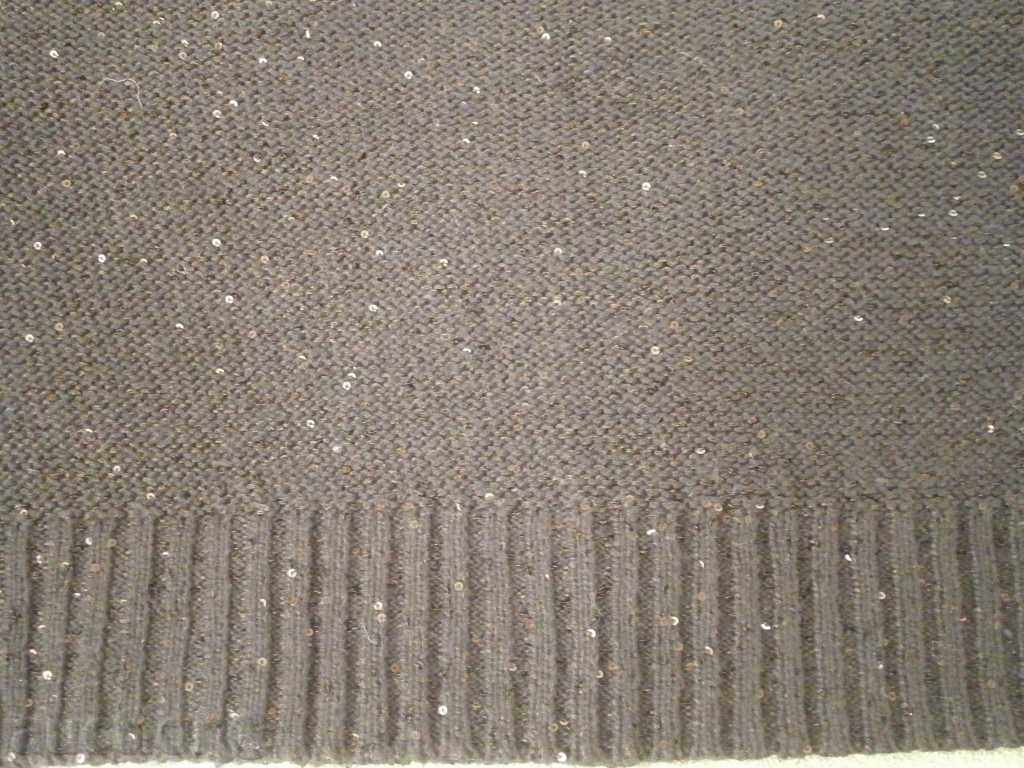 Черна машинно плетена блуза T A L L Y W E I J L, нова, разм - 7 Черна машинно плетена блуза T A L L Y W E I J L, нова, разм - 7