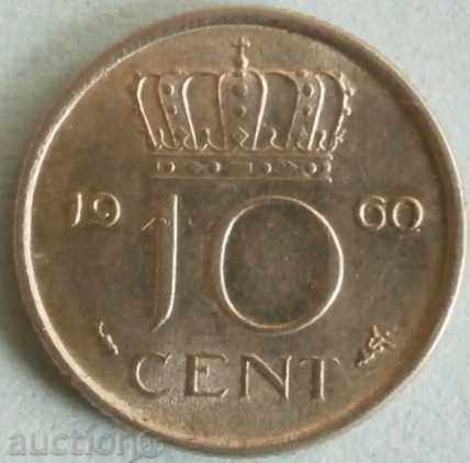 Холандия 10 цента 1960г.