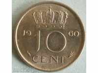Netherlands 10 cents 1960