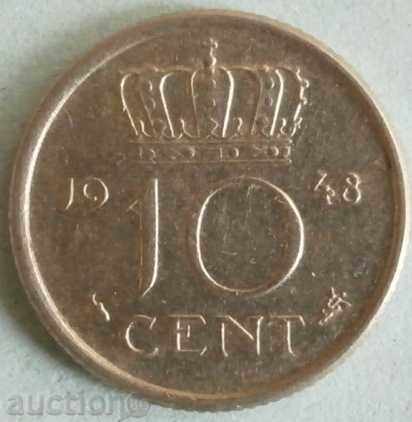 Olanda 10 cenți 1948.
