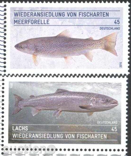 Чисти  марки  Риби  2014 от Германия