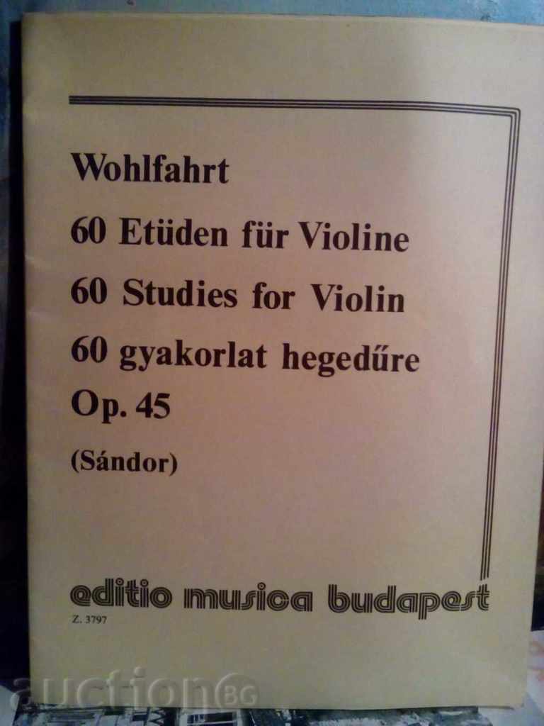 60 Etudes pentru vioară-Wohlfart
