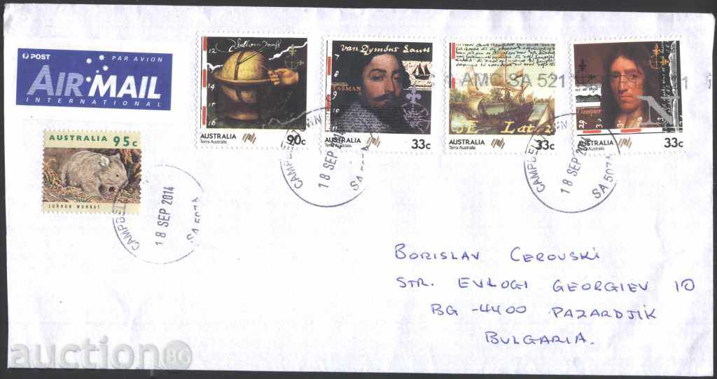 Ταξίδεψα φάκελο με γραμματόσημα από την Αυστραλία