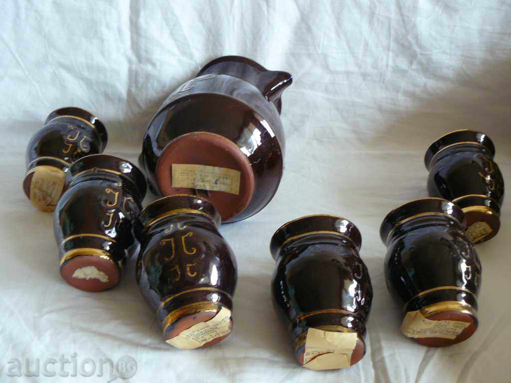 Beautiful wine service - clay, PPSD March 8 Bozhurishte - 5 Beautiful wine service - clay, PPSD March 8 Bozhurishte - 5