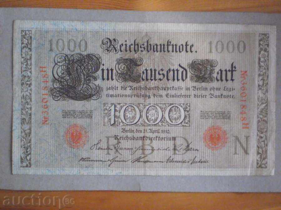 1000 marks 1910 GERMANY