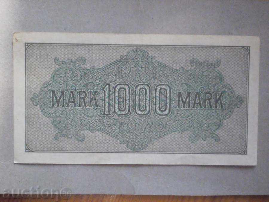 1000 mărci 1922 cu preț € 5.11 | 9.99 BGN