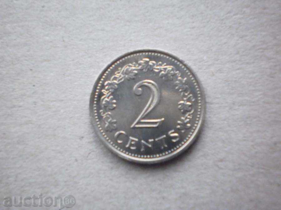 2 cenți 1972 Malta cu preț € 0.77 | 1.51 BGN