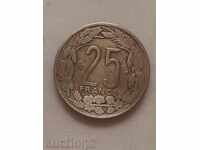 Централни Африкански Щати - 25 франка, 1996 г. - 73 m