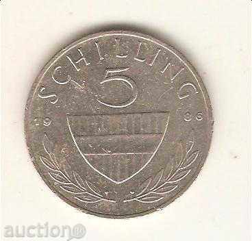 + Austria 5 Shilling 1986