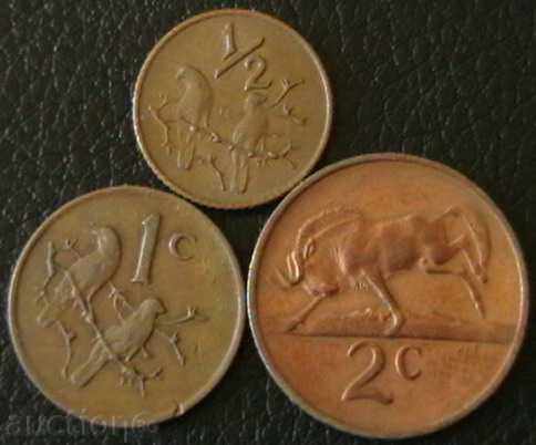 лот от 3 монети 1970, Южна Африка