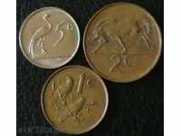 Lot de 3 monede 1985, Africa de Sud