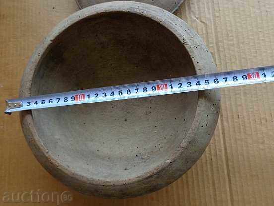 An old wooden bowl, a wooden saucer, a pan with a lid, the wooden one - 7 An old wooden bowl, a wooden saucer, a pan with a lid, the wooden one - 7