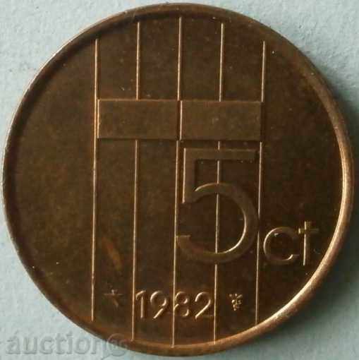 Холандия 5 цента 1982г.
