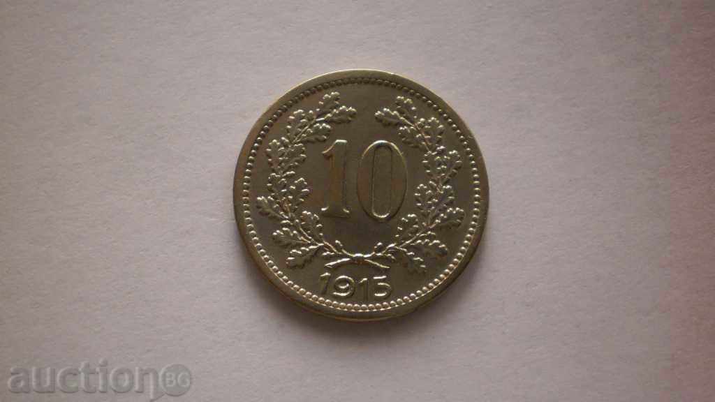 Austria Haller 10 1915 Rare monede
